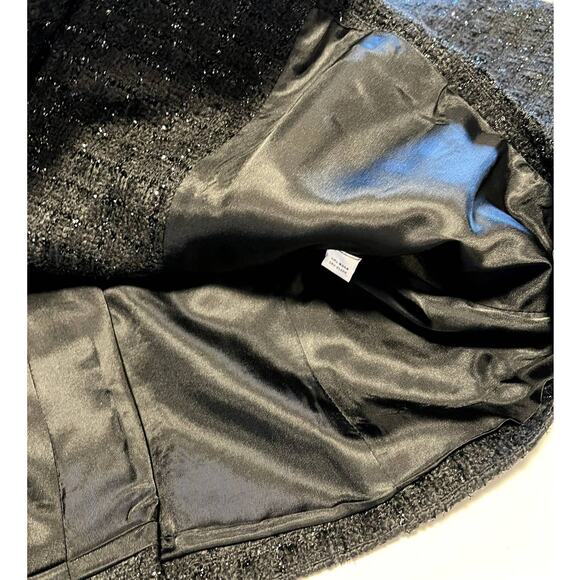 Style & Co. Womens Sparkle Button Front Blazer Jacket Size 14 Black Retro Style - Picture 7 of 10